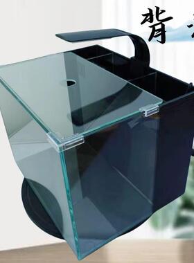 背滤强过鱼缸加盖子超白玻璃桌面鱼缸懒人鱼缸一体滤免换水迷你缸