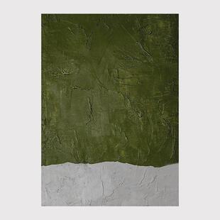 纯手绘油画抽象立体布艺侘玄关挂画风肌理画寂客厅落地装 饰画漠北
