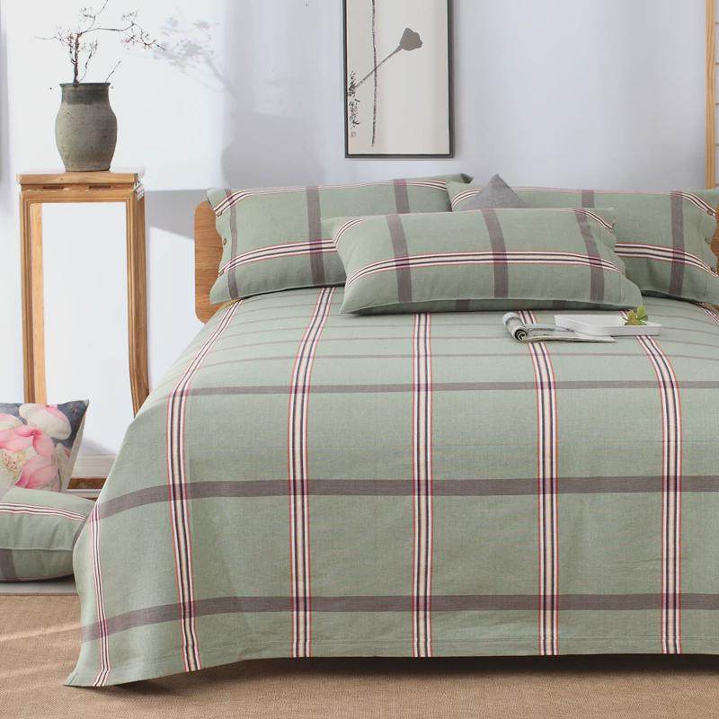 【精梳棉】老粗布凉席三件套夏季加厚1.8亚麻四季毯纯棉粗布床单,床上用品,床单,淘宝优惠券,粉丝福利购,淘宝优惠卷