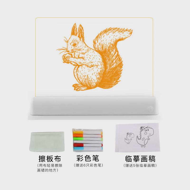 儿童手写rgb夜光绘画板led创意荧光板摆地摊儿童画画发光留言板
