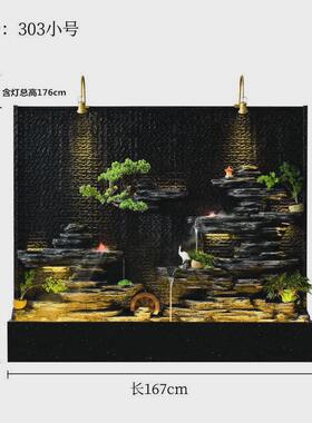 水幕墙水景摆件屏风隔断公司酒店前台装饰品别墅庭院假山流水喷泉