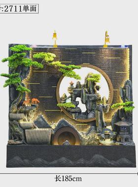 双面水幕墙水景假山喷泉循环流水墙庭院客厅鱼池屏风造景生财摆件