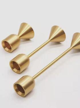 美式乡村铝艺蜡烛台摆件家用简约创意金属复古烛台底座