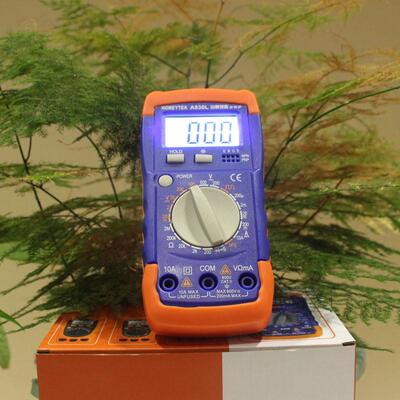 迷你便携式山创A830L万用表数字表全保护带背光蜂鸣万用表