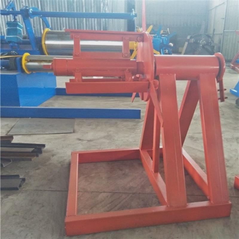 彩钢卷架子1米7t卷材涨紧手动支架镀锌卷带刹车款价格优