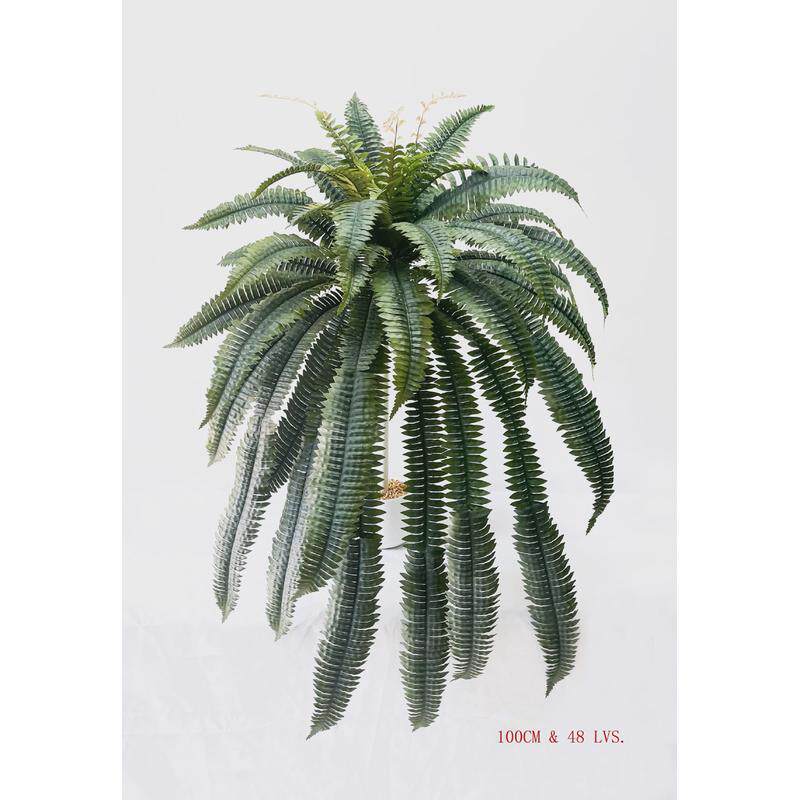 仿真绿植盆栽波斯草蕨草手感植物造景花槽花箱摆设商场客厅大波草