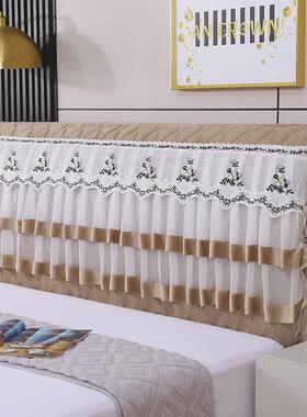 j6da全包新款加厚保护套防尘罩软包夹棉床头罩实木床头套通用中式