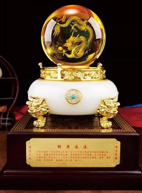 聚宝盆摆件琉璃玉水晶球创意工艺品公司乔迁开业礼品办公室装饰品