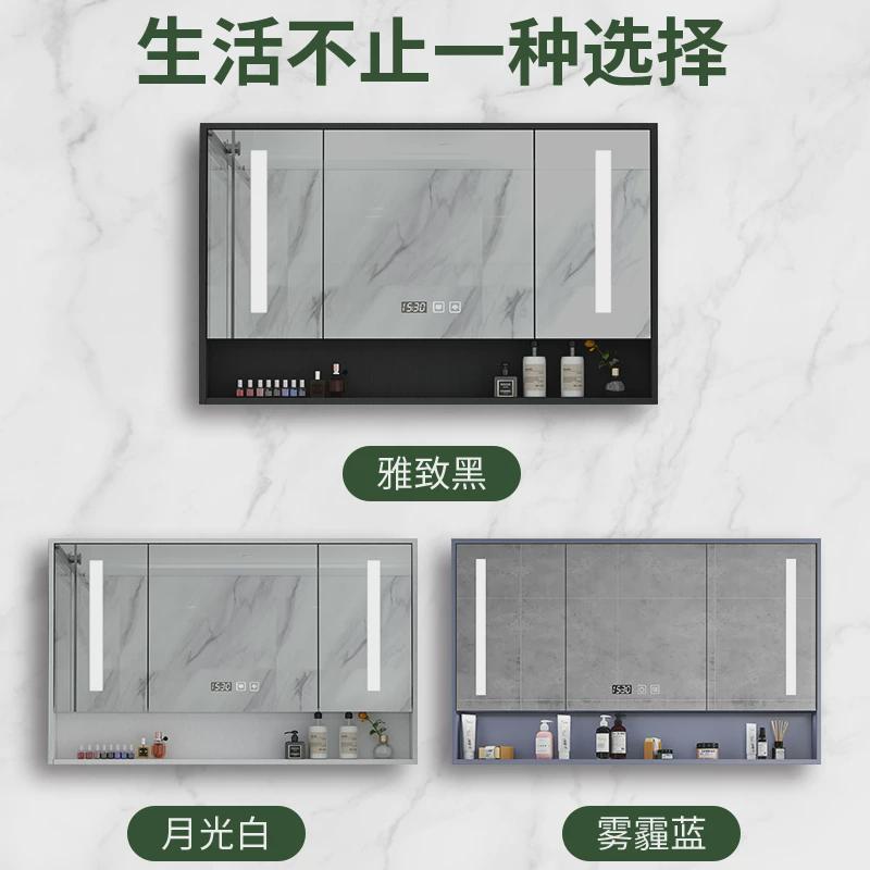 热销i1浴室镜柜挂墙式储物带置物架洗手间梳妆镜子防水镜箱收纳柜