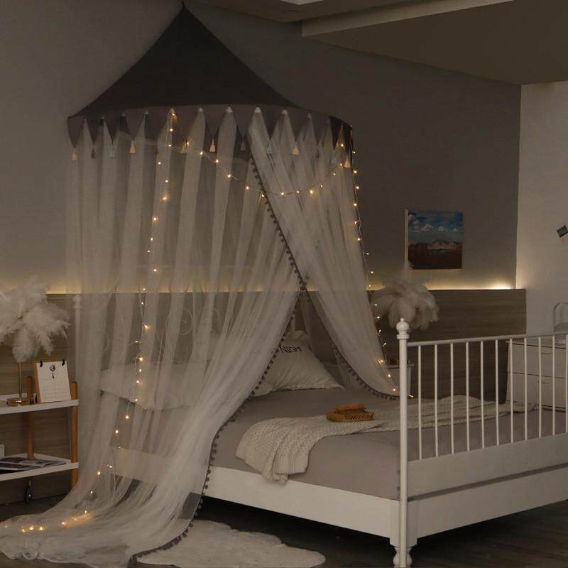 22qr可拆洗吊顶圆顶蚊帐吸顶公主床儿童蚊帐1.5/1.8m落地