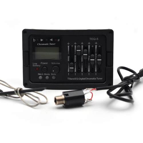 吉他拾音器5段拾音器teq-5电箱吉他十二平均律调音器五段拾音器带