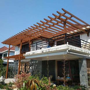 铝合金葡萄架廊架仿木纹葡萄架定做户外景观花架长廊植物爬藤架