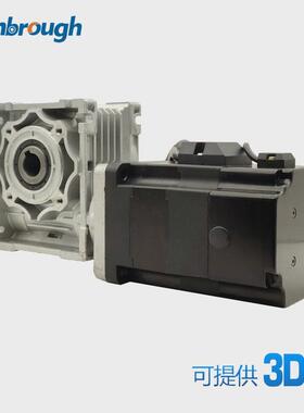 86刹车减速蜗轮无刷电机dc48v314w3000rpm减速比5-100