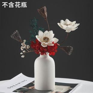 饰花 莲蓬干花真花摆件轻奢餐桌花束禅意清新家居装