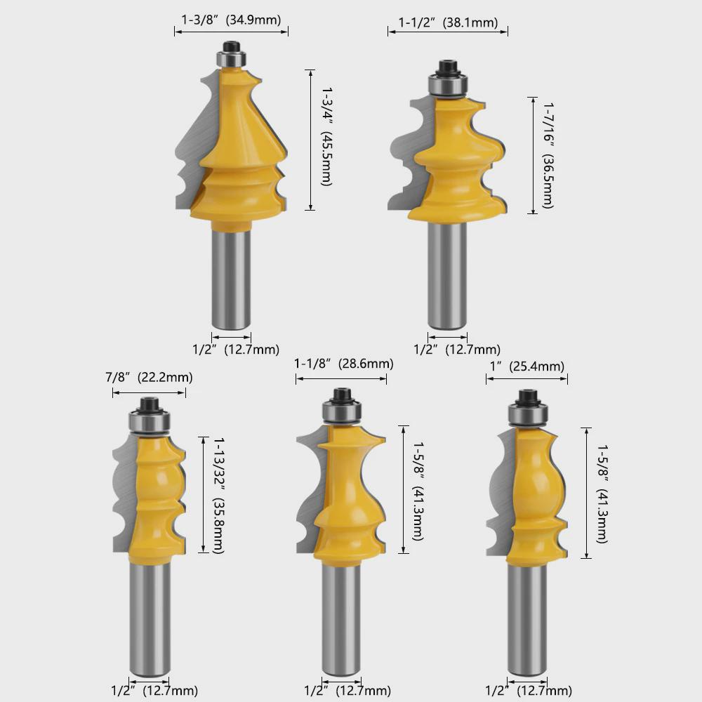 1/2柄花线刀线条扶手刀柜门顶线刀雕刻机木工铣刀