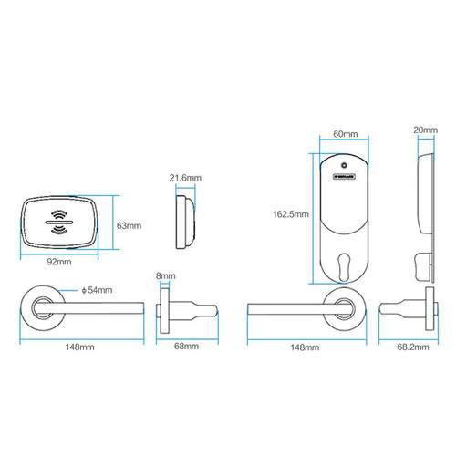 酒店公寓民宿宾馆刷卡分体锁电商热卖电子锁联网智能门锁