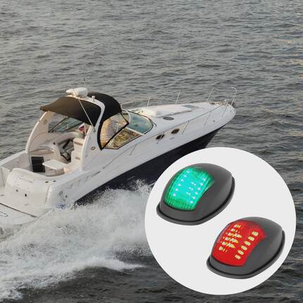 led灯游艇船灯信号灯航行灯12/24vdc左右红绿舷灯