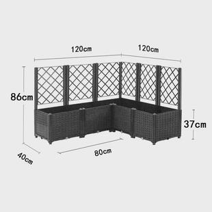 可拼接蔬菜播种箱阳台花箱带篱笆栅栏攀爬架月季黄瓜南瓜爬藤支架