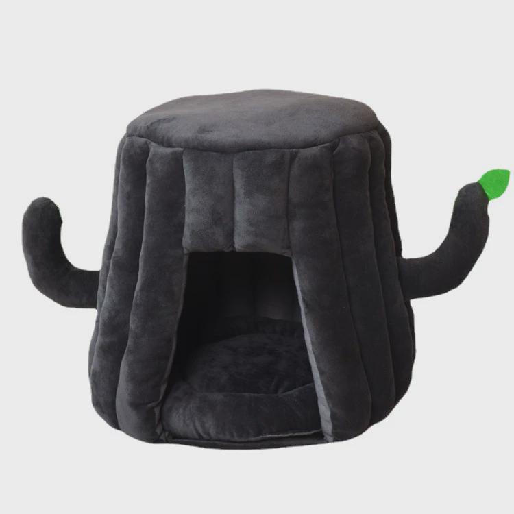 宠物猫窝秋冬季加厚保暖树桩窝布偶英短毛半封闭可拆洗加绒小狗窝