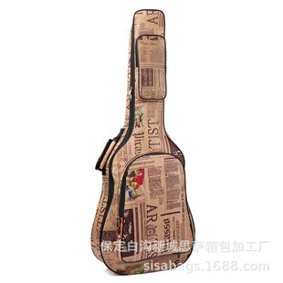 10mm加厚民谣吉他包牛津布吉他包320d彩印41寸时尚 美观吉他包