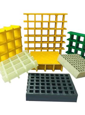 定制玻璃钢格栅高重载frp格栅承重型玻璃钢格栅筋10毫米38*38*50