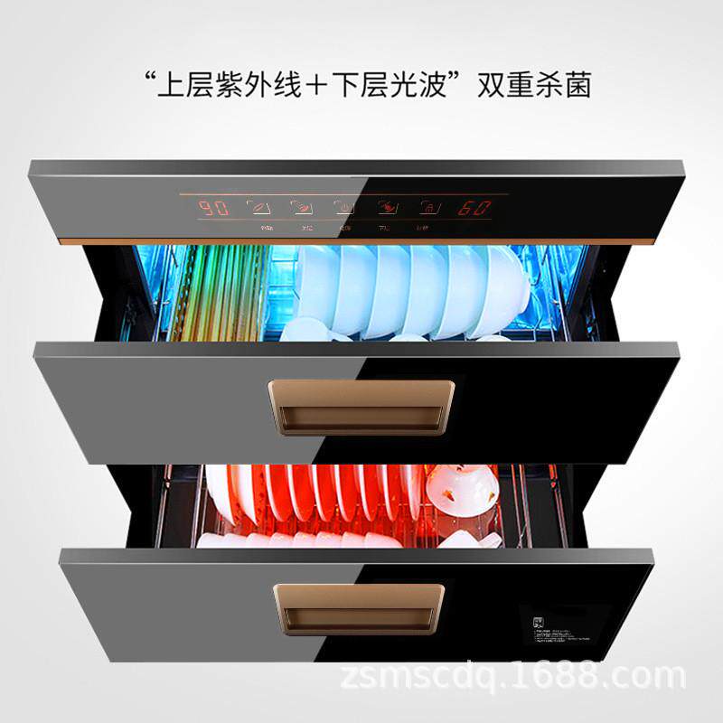 产地消毒柜家用厨房橱柜镶嵌式不锈钢高温餐具碗筷消毒柜
