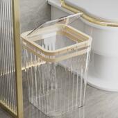 翻盖垃圾桶家用卫生间厕所大号客厅纸篓盖透明轻奢夹缝厨房弹