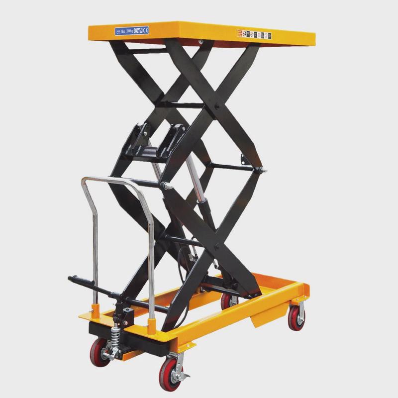 双叉1.5吨手动平台车剪叉平台车脚踩液压升降升降车pts1500