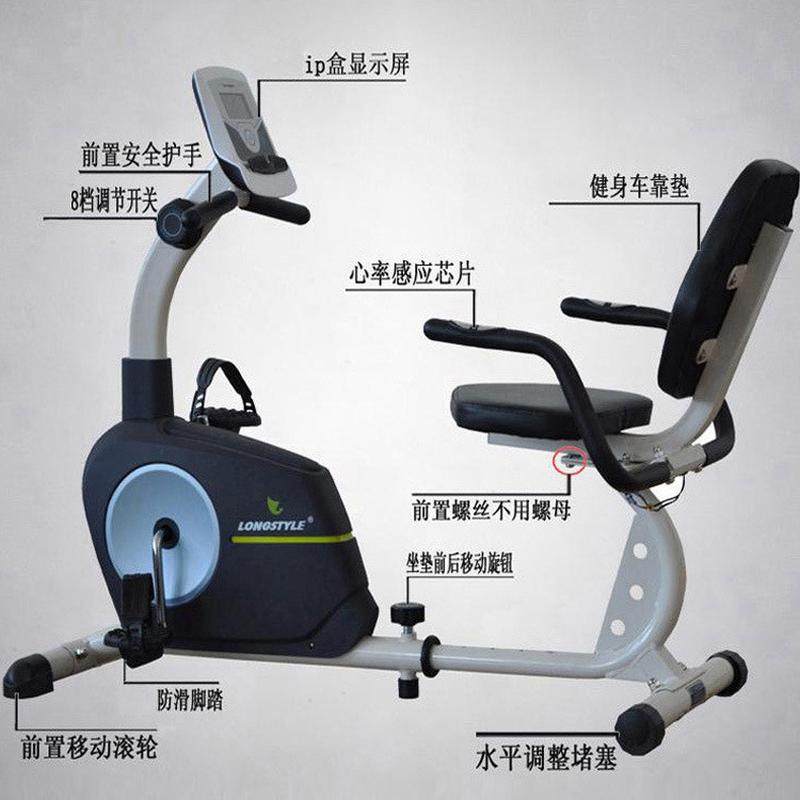 健身车工厂快康卧式源头下肢功率车磁控脚踏车训练器家用动感单车