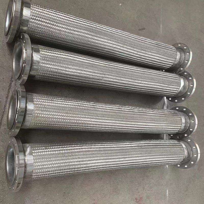 304法兰式钢丝编织金属软管2分3分4分…1寸2寸不锈钢金属波纹管