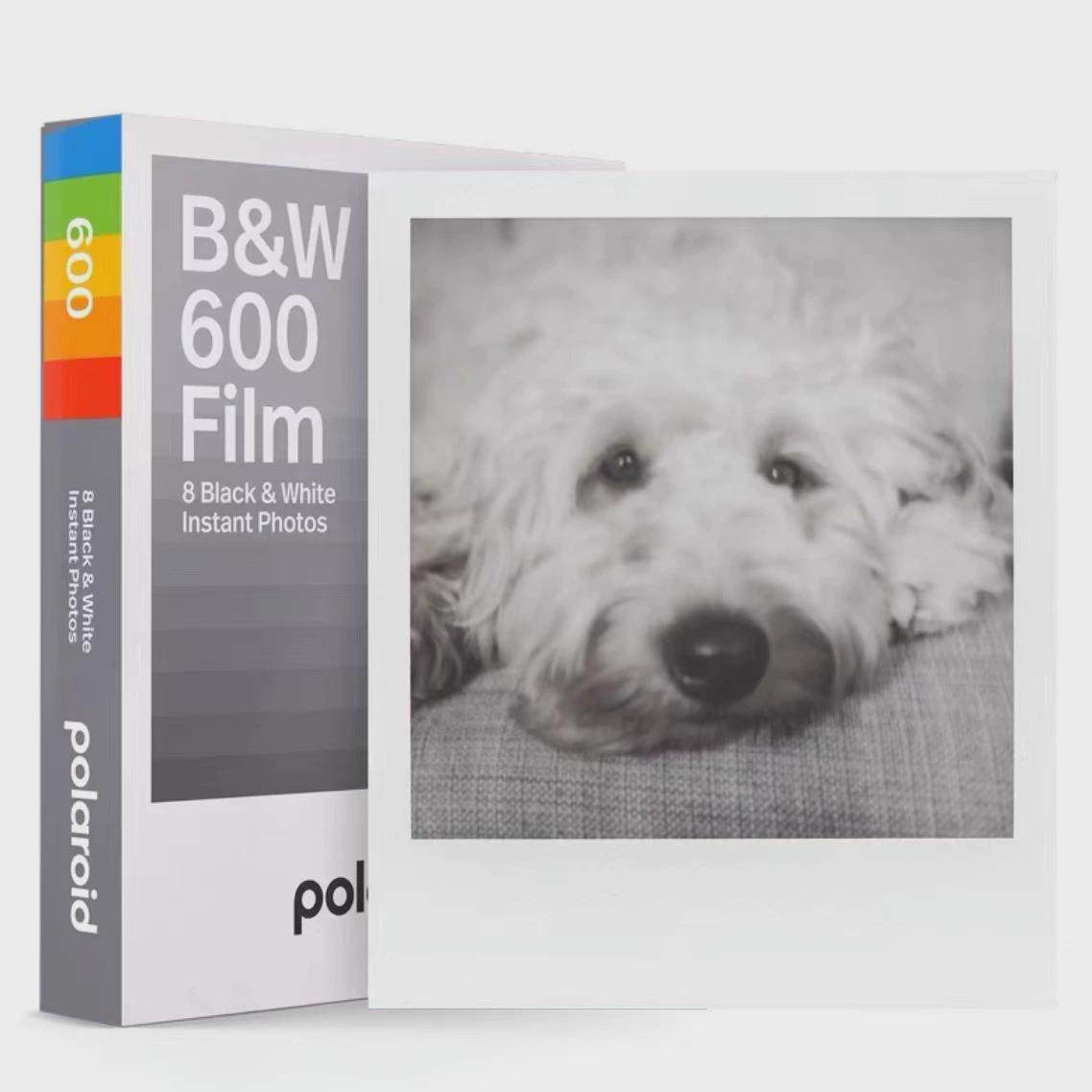 polaroid宝丽来600拍立得相纸白边黑白色彩单双包复古胶片