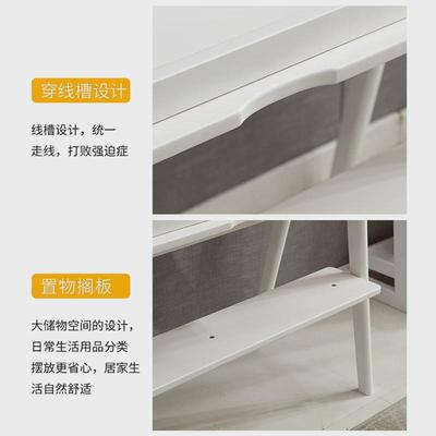 实木北欧ins书桌简约现代家用学生写字桌白色台式电脑桌日式桌子
