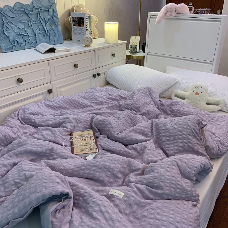 9qxc单人被罩纯色被套单件150x200x230cm男女水洗棉220x240被单四