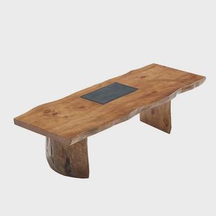 实木茶桌全套家用功夫茶几组合新中式 茶台一体简约现代泡茶桌大板