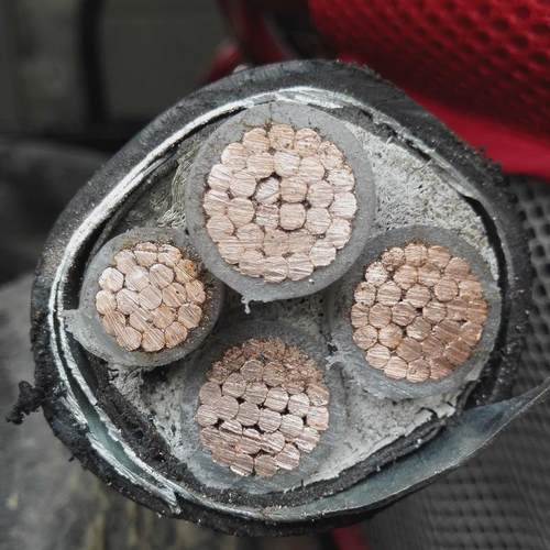 电缆厂家yjv22铠装电缆3*400+1*185地铜芯电缆线4芯400平方埋铜线