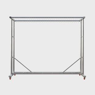 落地可移动晾衣架不锈钢加厚大承重带滑轮可晒被子简易大容量晾晒