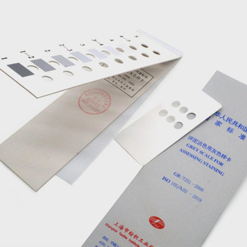 iso色卡纺织/gb251-2008沾色灰卡评定沾色用灰色样卡色牢度测试