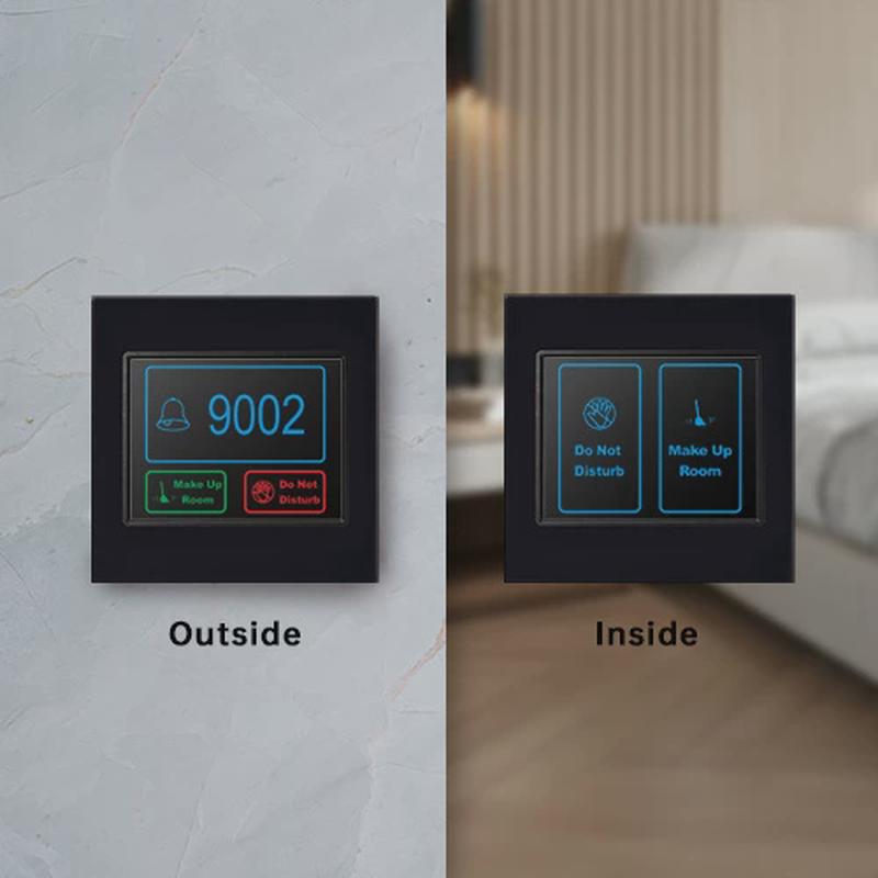 酒店用可视门铃可视门牌可供出口网线接线门铃主机三件套
