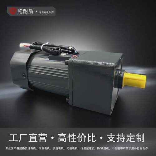定速减速电机6W-400W交流马达施耐盾220V单相齿轮减速箱大扭力款