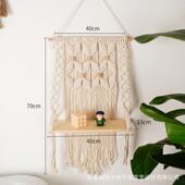 置物架简约酒店装 饰挂毯北欧风 饰用品 民宿装 波西米亚编织挂毯
