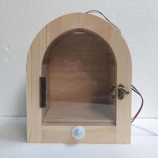 实木木制老鼠洞装修用杰亲瑞木屋定制杰瑞门洞猫洞房子小夜灯装饰