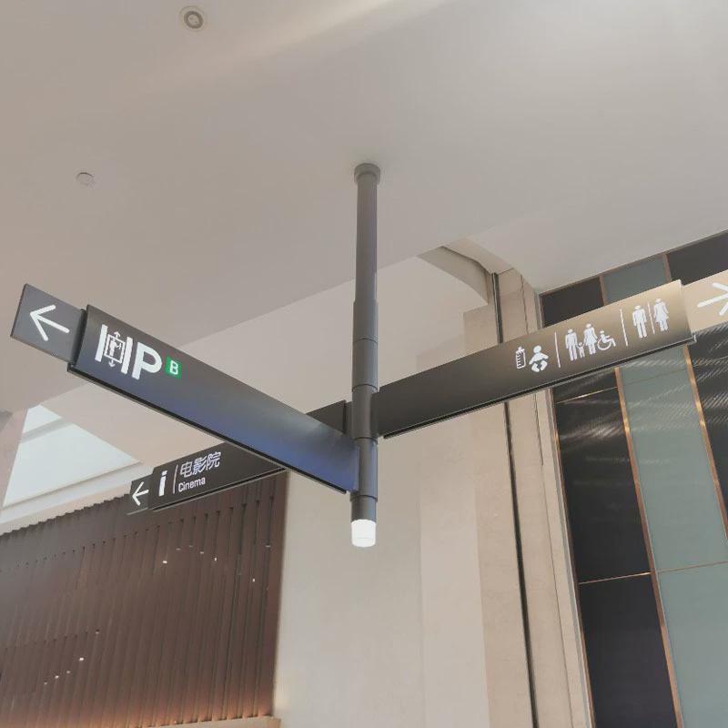 商场吊牌不锈钢发光广告牌指示牌综合体亚克力导师牌区域发光字
