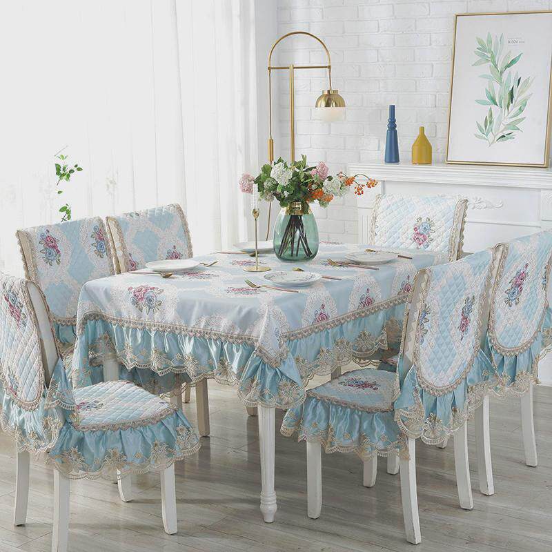 餐桌椅子套罩奢华欧式家用现代简约长方形布艺餐椅垫套装茶几桌布