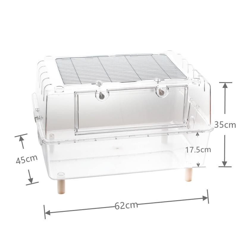 62亚克力水晶仓鼠笼子60批发全透明金丝熊用品基础笼注塑塑胶模具