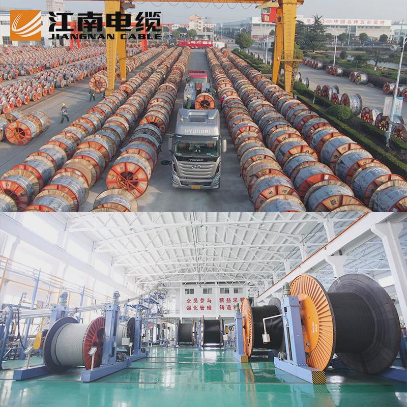 江南电缆五彩yjv3*10+1*6铜芯电缆线户外工程电力电缆3芯+1芯