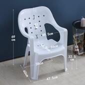 J家用塑料椅子加厚靠背椅防滑户外沙滩椅经济型大排档餐桌椅扶