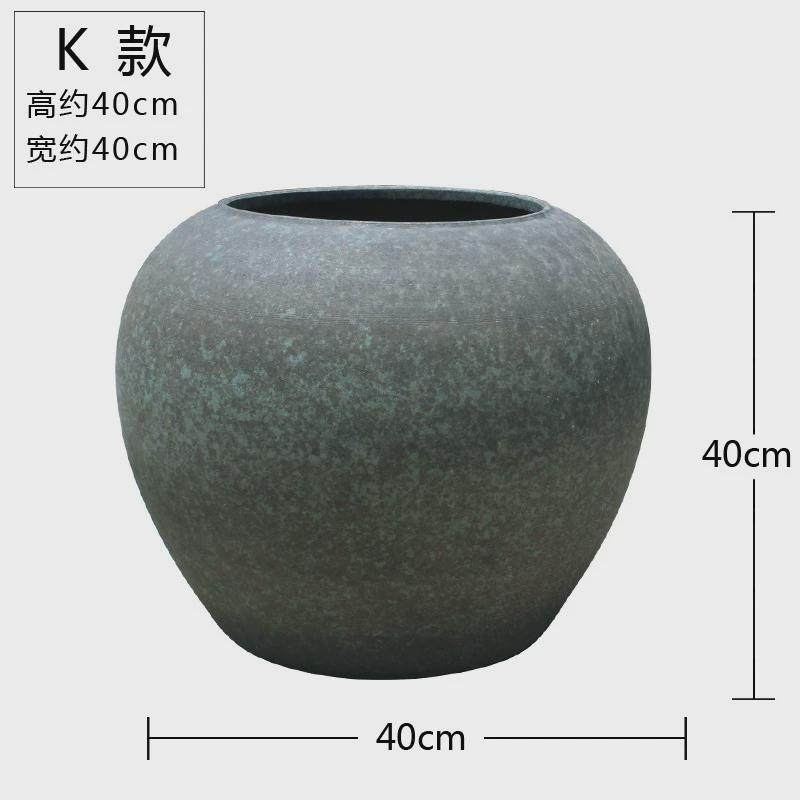 庭院复古粗陶罐插花器干支落地大号摆件酒店大花瓶禅意花盆坛子缸,鲜花速递/花卉仿真/绿植园艺,花盆,淘宝优惠券,粉丝福利购,淘宝优惠卷
