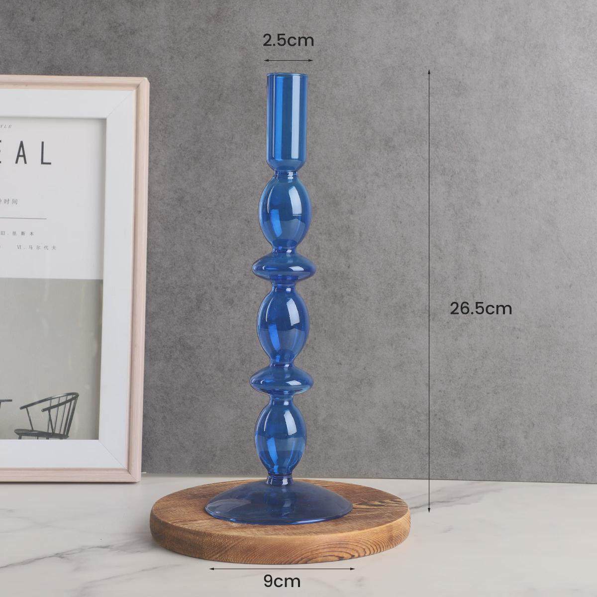 高级感烛台茵玻璃烛台创意客厅民宿艺术品烛台摆件蓝色玻璃克莱,农机/农具/农膜,播种栽苗器/地膜机,淘宝优惠券,粉丝福利购,淘宝优惠卷