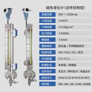磁翻板液位计远传型磁翻板液位计抽真空面板液位计加工定制厂家