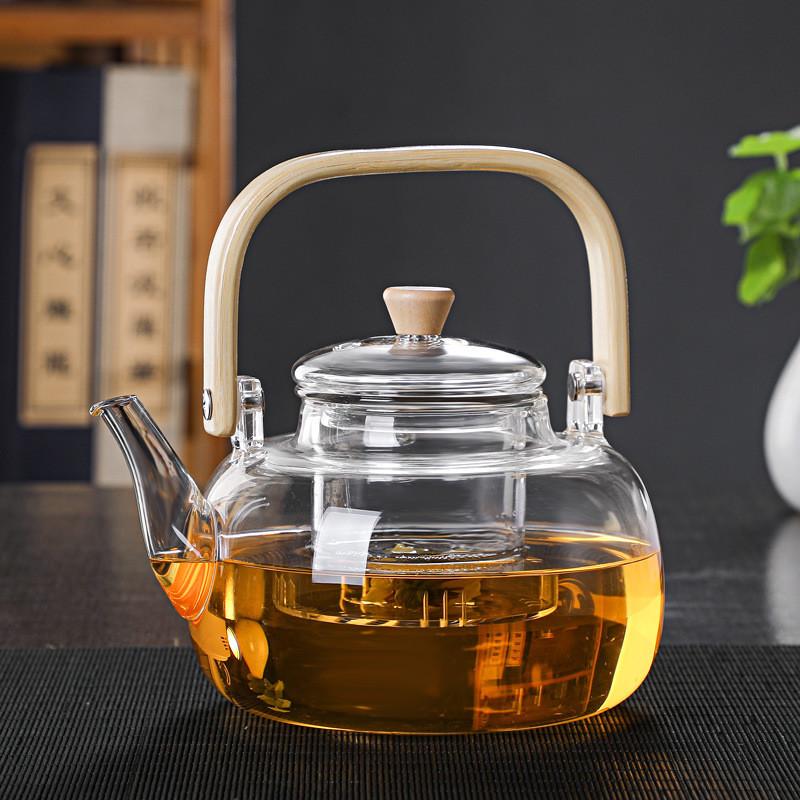 耐热玻璃煮茶壶煮茶器电陶炉烧茶壶电热茶炉家用泡茶壶白茶具套装